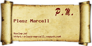 Plesz Marcell névjegykártya